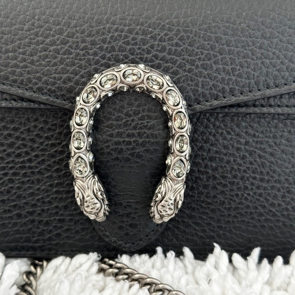 Gucci Dionysus Black Leather Super Mini Bag - Picture 14 of 16